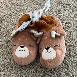Cat & Jack Reindeer Slippers 11/12 new with tags